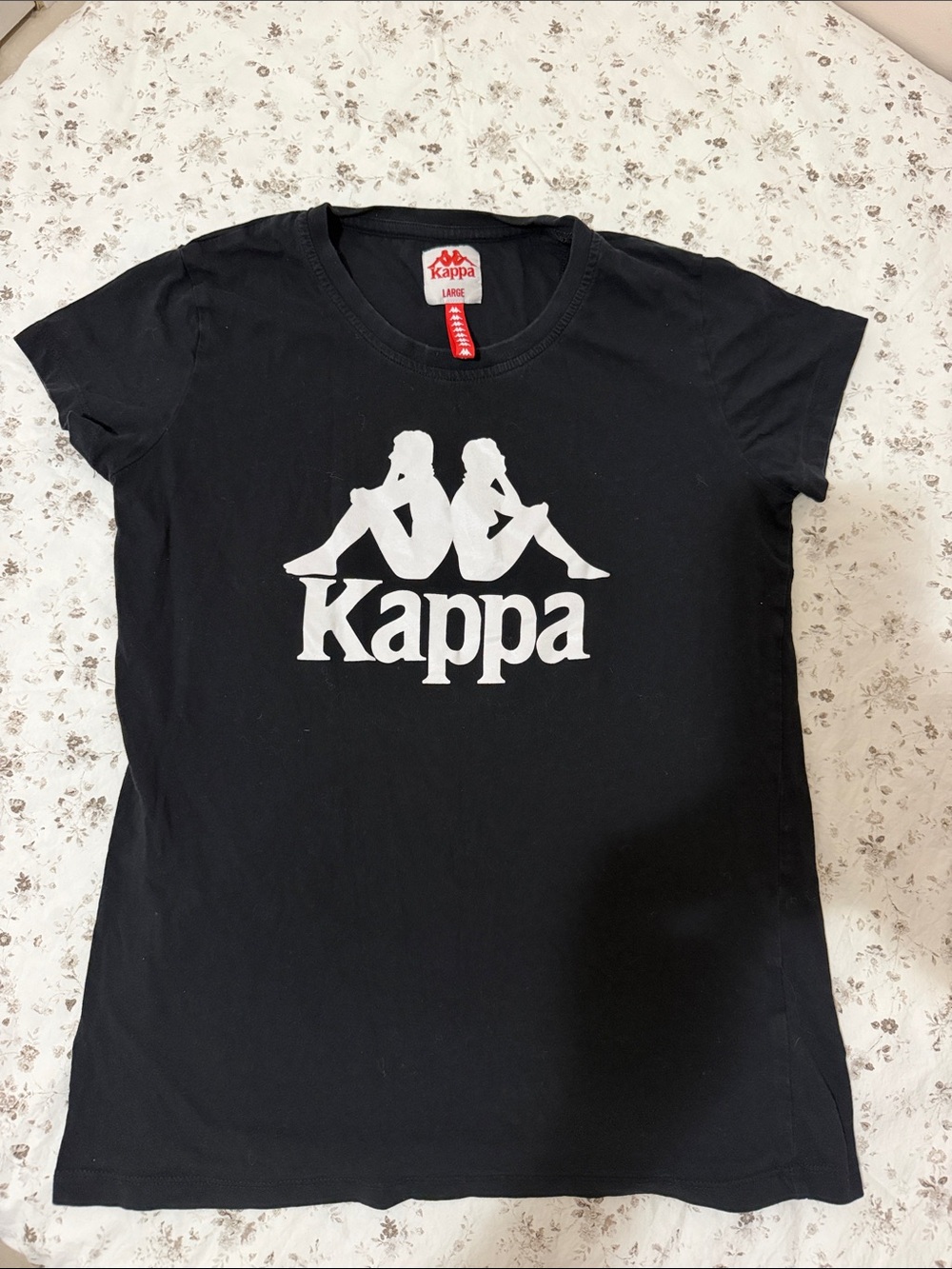 Kappa Black Tee with White Logo